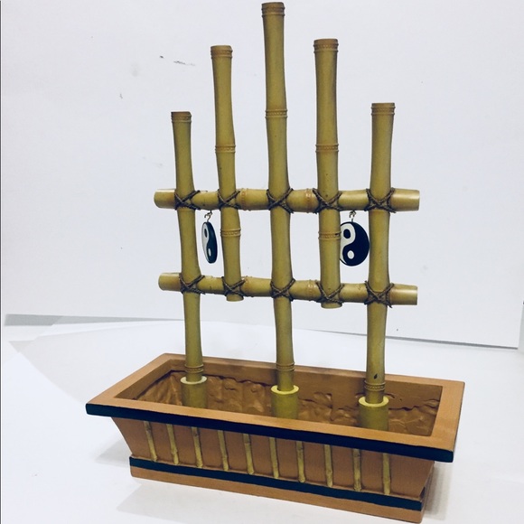 Lg Bamboo Planter Yin Yang Wind Chime - Picture 8 of 8